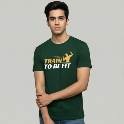 Train To Be Fit – Athletic Graphic Cotton Tee Regular Fit