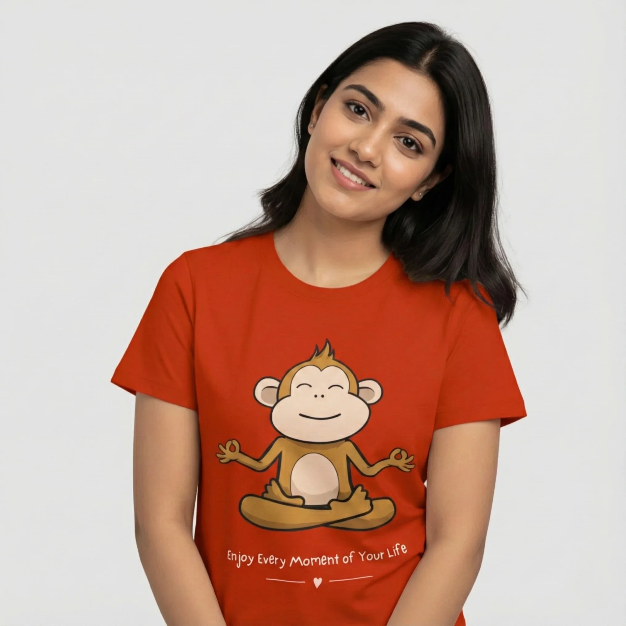 Red Chill Monkey – “Enjoy Every Moment” Regular Fit Cotton Tee - Image 1
