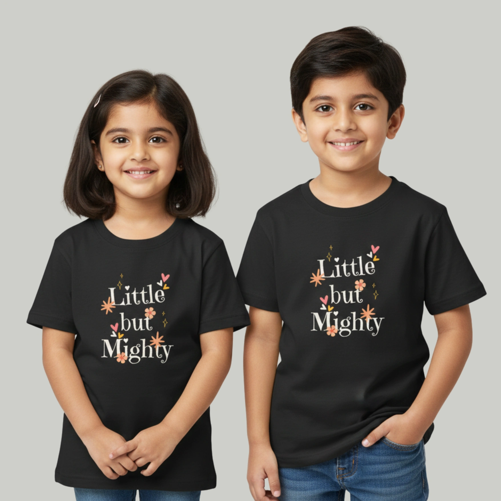1 VOUX Little But Mighty Kids Printed Cotton T-Shirt - Image 1