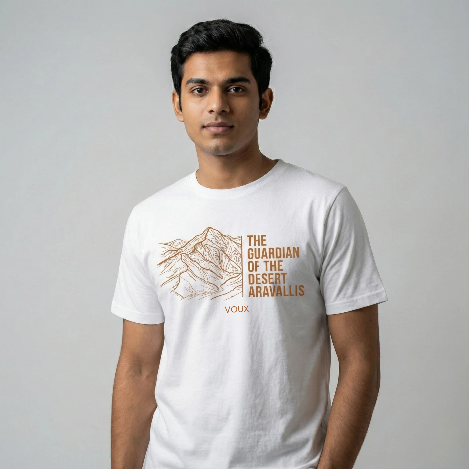 10 VOUX – Guardian of the Desert Aravallis Printed Cotton T-Shirt - Image 1