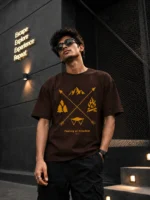 VOUX “Feeling of Freedom” Oversized Adventure Cotton T-Shirt for Men