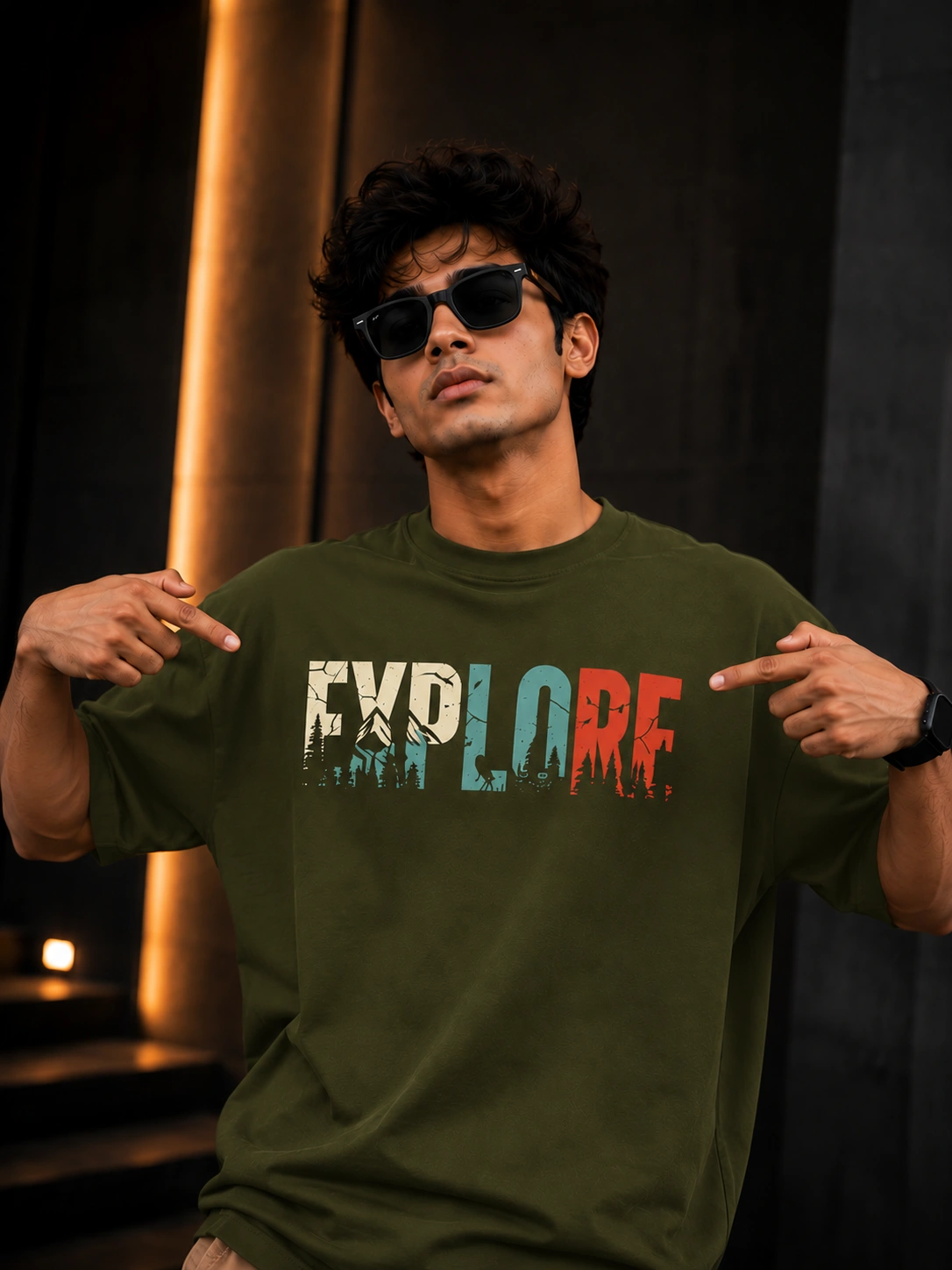 ChatGPT Image May 7, 2026, 01_25_34 PM EXPLORE Oversized T-Shirt for Men | Voux.in - Image 1
