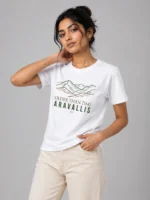 Aravallis Regular Fit Printed T-Shirt for Women – VOUX