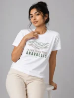 Aravallis Regular Fit Printed T-Shirt for Women – VOUX - Image 3