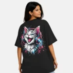 VOUX Groove Kitty Oversized T-Shirt for Women