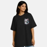 VOUX Groove Kitty Oversized T-Shirt for Women - Image 2