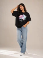 “Color Your Mood” Oversized T-Shirt For Women | Voux.in - Image 2