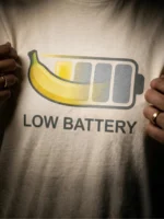 Low Battery Banana” Oversized T-Shirt For Women - Image 3