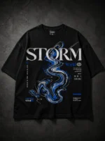 Storm World Oversized Printed T-Shirt for Men | Voux.in - Image 3